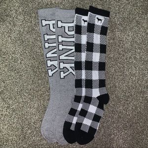 Victoria’s Secret pink knee-high socks